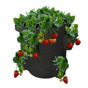 Τσάντα Φύτευσης Φράουλα Κηπουρική Growing Planter Fruit Grow Bag with Handle Τσάντες φυτών λαχανικών φρούτων Εργαλεία κήπου Γλάστρες κήπου