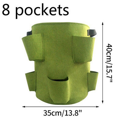 Szamóca ültető táska Kertészet termesztőgép Gyümölcstermesztő táska fogantyúval Zöldség, gyümölcs Növény táskák Kerti szerszámok Kerti cserepek