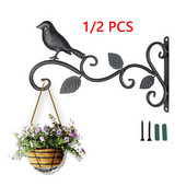 Kerti vas kampós konzol fém praktikus falra szerelhető virágcserép kosár kültéri akasztós növényekhez