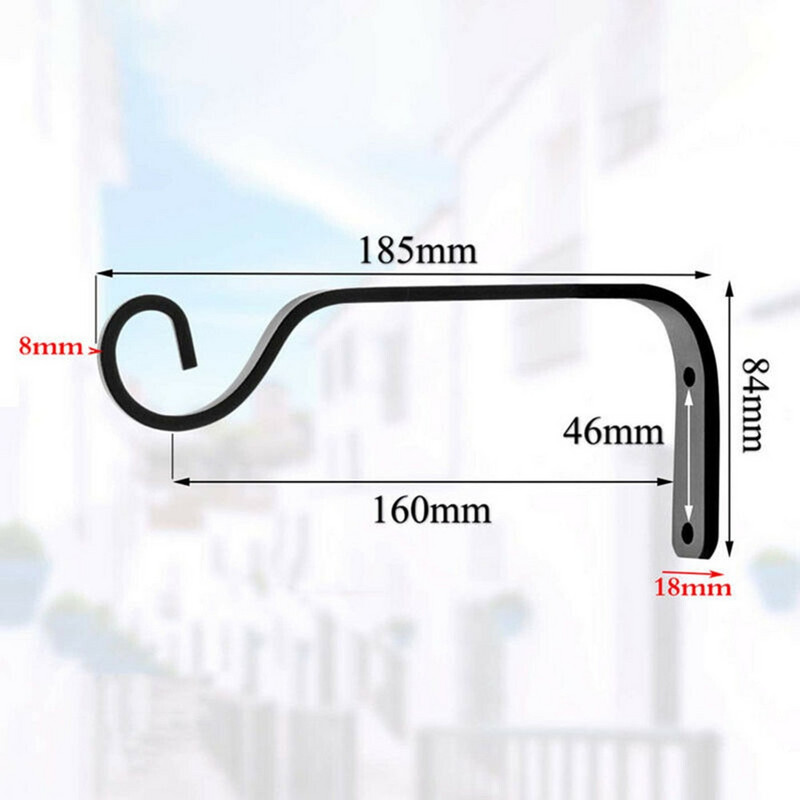 1/2 buc. Suporturi metalice pentru coș pentru agățat cârlig pentru plante de grădină pentru decorare de perete, fier rezistent, în formă de S, cârlig pentru ghiveci, lanternă agățată