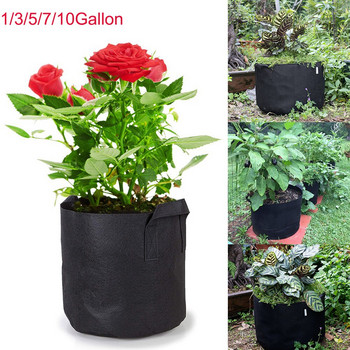 Non Woven Plant Pots Grow Bag Root Pouch Container Αναπνεύσιμο Τσάντα φυτικής καλλιέργειας με λαβές Προμήθειες κήπου Grows Culture D30