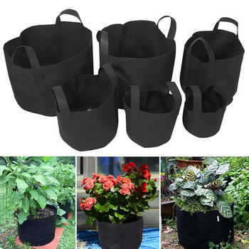 Non Woven Plant Pots Grow Bag Root Pouch Container Αναπνεύσιμο Τσάντα φυτικής καλλιέργειας με λαβές Προμήθειες κήπου Grows Culture D30