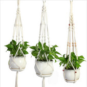 Vânzări fierbinți 100% umeraș pentru plante de macrame, pentru flori/ghiveci, pentru decorarea peretelui, grădină din curte