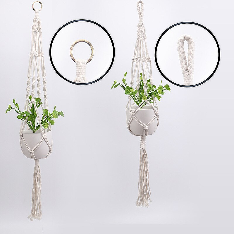 Vânzări fierbinți 100% umeraș pentru plante de macrame, pentru flori/ghiveci, pentru decorarea peretelui, grădină din curte