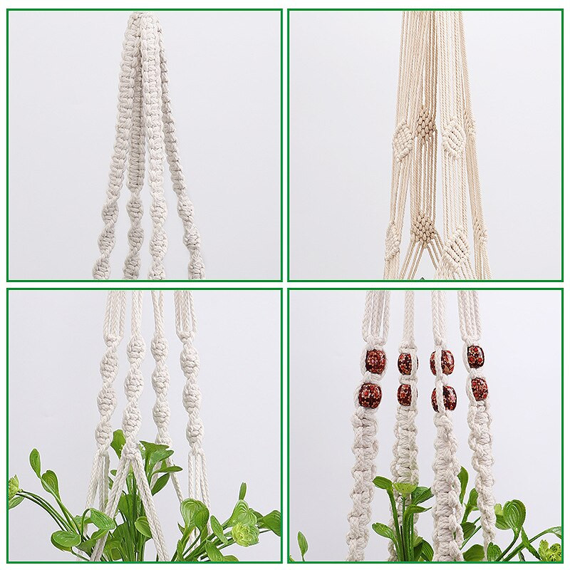 Vânzări fierbinți 100% umeraș pentru plante de macrame, pentru flori/ghiveci, pentru decorarea peretelui, grădină din curte