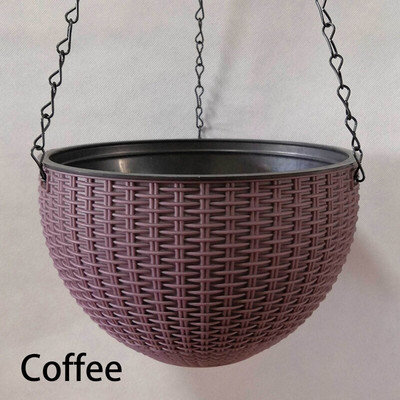 1 bucă ghivece de plante agățate din rășină Umeraș pentru coș de flori Suport de flori suspendat în aer liber de grădină pentru decorarea peretelui