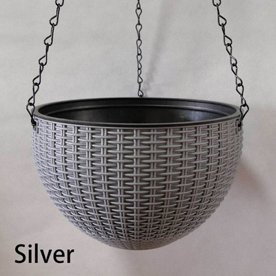 1 bucă ghivece de plante agățate din rășină Umeraș pentru coș de flori Suport de flori suspendat în aer liber de grădină pentru decorarea peretelui