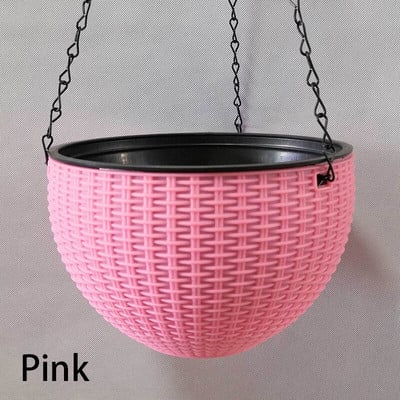 1 bucă ghivece de plante agățate din rășină Umeraș pentru coș de flori Suport de flori suspendat în aer liber de grădină pentru decorarea peretelui