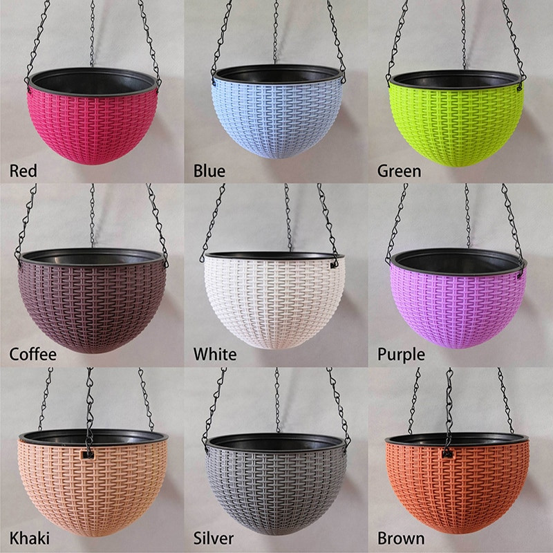 1 bucă ghivece de plante agățate din rășină Umeraș pentru coș de flori Suport de flori suspendat în aer liber de grădină pentru decorarea peretelui