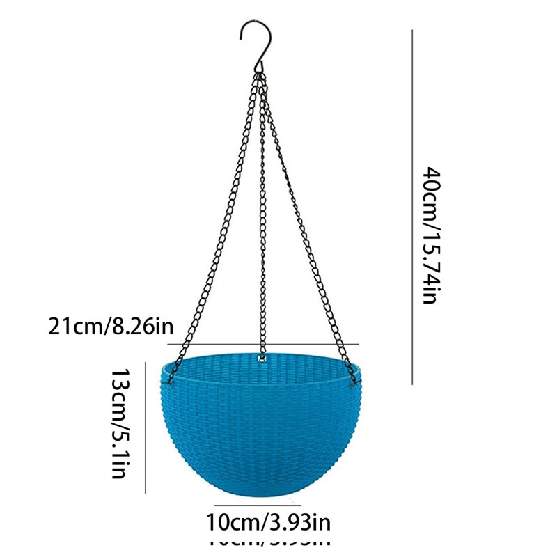 1 bucă ghivece de plante agățate din rășină Umeraș pentru coș de flori Suport de flori suspendat în aer liber de grădină pentru decorarea peretelui