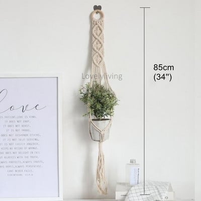Legújabb Boho Makramé Növényakasztók Növénytartó Akasztó Növények Virágcserepek Ültetőgépek Kosarak Erkély Fal dekoráció