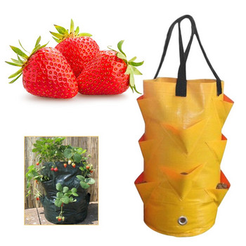 3 галона плантатори Торби за отглеждане на ягоди Практични саксии Висяща градинска чанта за отглеждане за домашна градина