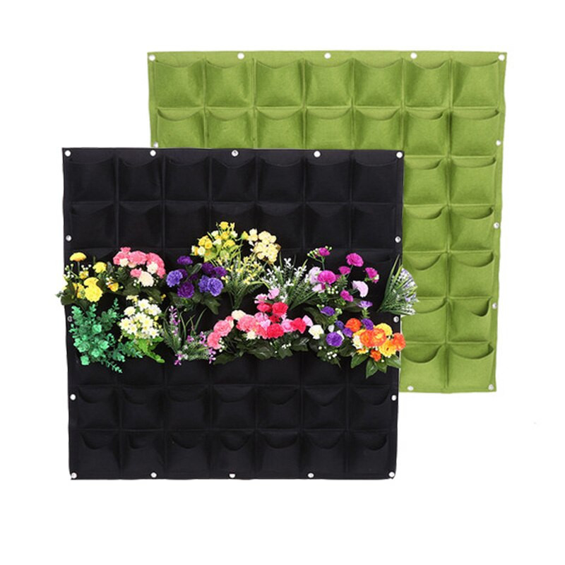 Zsebek Függő zöld termesztőtáska ültetőgép Függőleges kerti zöldséges nappali kerti táska ültető táskák virágkészlet 49.18.36.