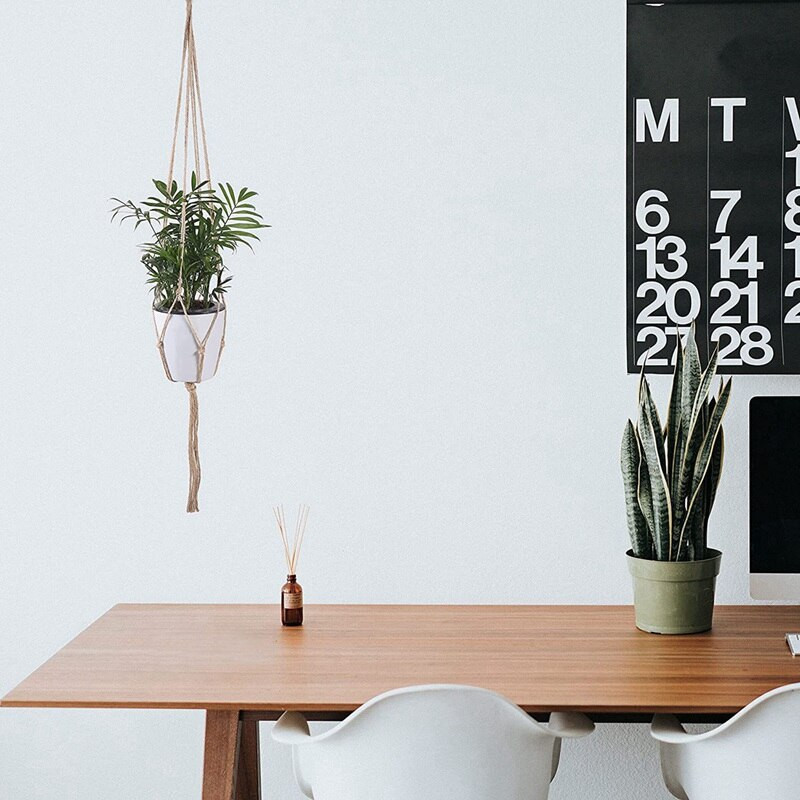 Pakabinamas augalas Rankų darbo Makramo kabykla gėlių vazonų sodinamoji kabykla Pakaba Sienų dekoras Pakabinamas sodinukas Pakabinamas krepšelis Namų sodo reikmenys