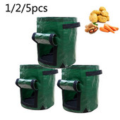 1/2/5buc 10 15 galoane ghiveci de plante de cartofi saci de cultivare plantator de ceapă ghivece de cultivare cultivare țesătură de morcovi din PE grădină de plantare de legume