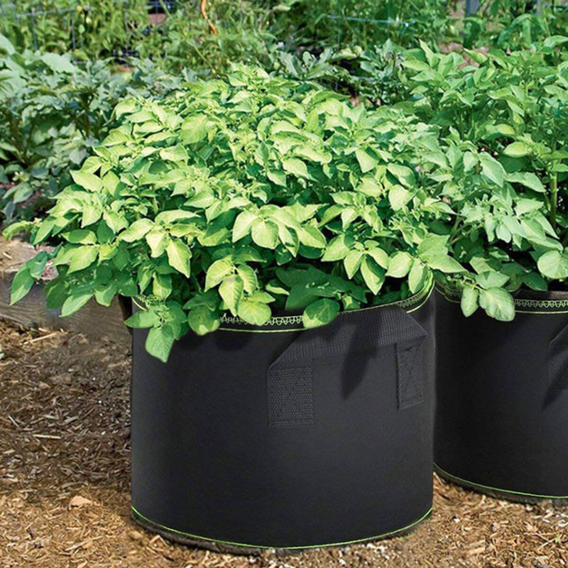 5db 4/5/7/10/15/20 gallon termesztő táskák fogantyúval Környezetbarát ültetőtáska kerti zöldség virág palánta termesztéséhez