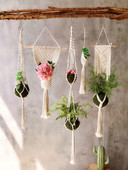 Coșuri agățate 100% handmade Suport pentru plante Macrame pentru plante agățate pentru ghiveci pentru flori pentru decorarea peretelui Jardinier agățat