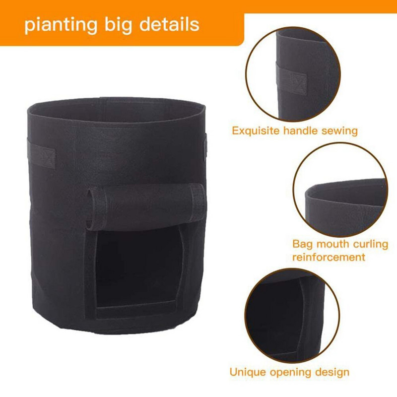 5/7/10/15 галона Чанти за отглеждане на растения Нетъкан плат Градинска саксия за картофи Оранжерия Чанти за отглеждане на зеленчуци Овлажняващи вертикални инструменти