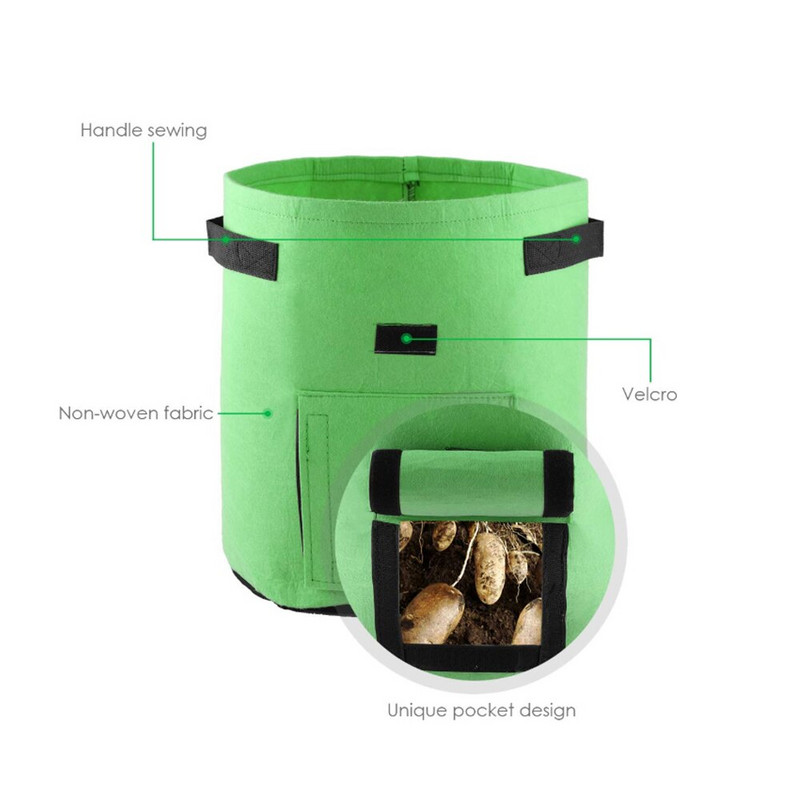 házi kert Légáteresztő burgonya Paradicsom Zöldség Moestuin Növénynövekedési táska Jardin Függőleges kerti termesztőtáska edény