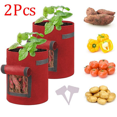 2db 5/7/10 gallon szűrő buborék extrakciós növénytermesztő táska otthoni kerthez Gyümölcsnövényekhez Burgonya cserepes hidratáló