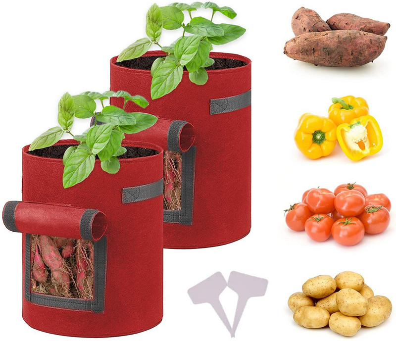 2db 5/7/10 gallon szűrő buborék extrakciós növénytermesztő táska otthoni kerthez Gyümölcsnövényekhez Burgonya cserepes hidratáló
