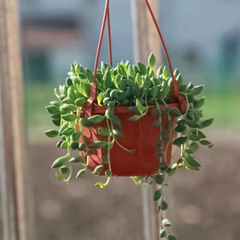 Нова пластмасова кошница за цветя за многократна употреба, висяща саксия, осмоъгълна, декоративна на открито, практична