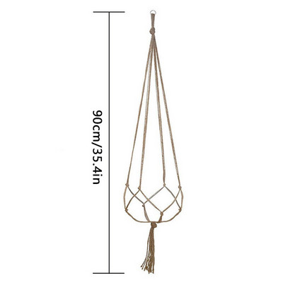 1PC košara za cvijeće od užeta Macrame viseća na zidu viseća posuda za biljke Vješalica za biljke Viseće košare Ručno izrađene kućne baštenske dekoracije za balkone
