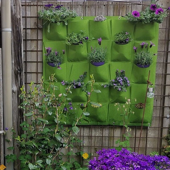 Επιτοίχιες τσάντες φύτευσης κήπου Κάθετη φυτευτή πολλαπλών τσέπης για επιτοίχια λουλούδια κηπουρικής εξωτερικής εσωτερικής καλλιέργειας γλάστρες