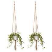 Susținător pentru ghiveci pentru jardinieră agățată Coș de înaltă calitate Macrame Plant Bumbac lenjerie Decor Hanging Home Interior Macrame Plant Umerașe