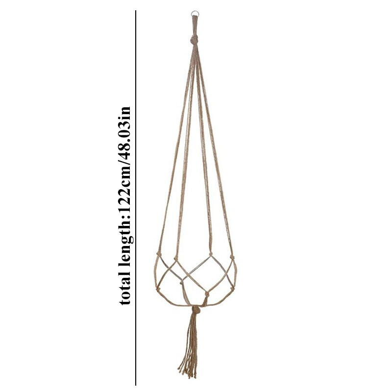 Susținător pentru ghiveci pentru jardinieră agățată Coș de înaltă calitate Macrame Plant Bumbac lenjerie Decor Hanging Home Interior Macrame Plant Umerașe