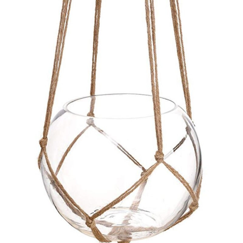Susținător pentru ghiveci pentru jardinieră agățată Coș de înaltă calitate Macrame Plant Bumbac lenjerie Decor Hanging Home Interior Macrame Plant Umerașe