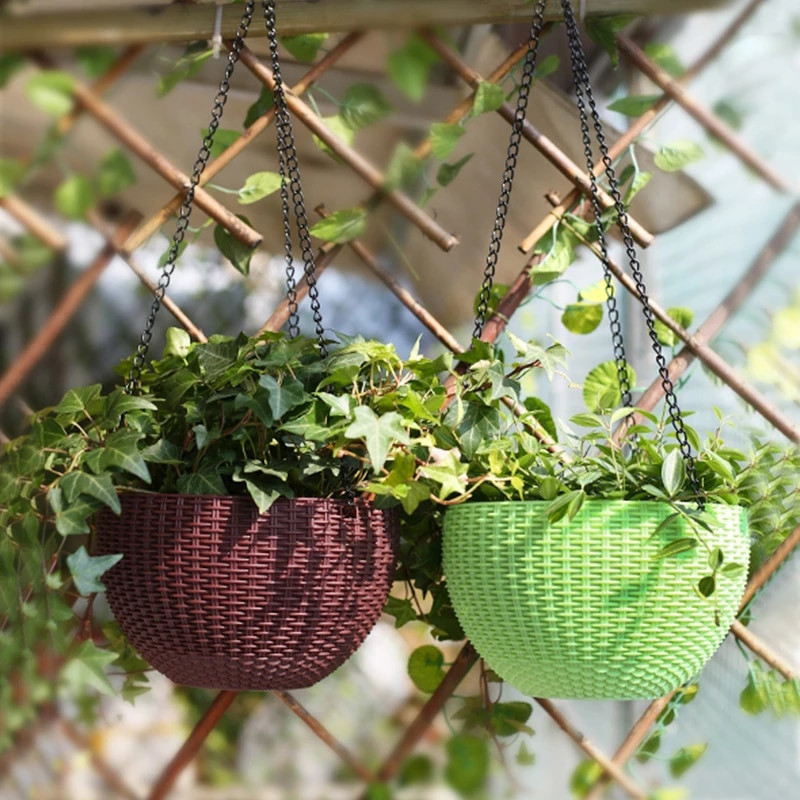 1db Függő cserepes gyanta Virág kosár Virágtartó Gondola Lakásdekoráció Countyard Garden Outdoor Supps