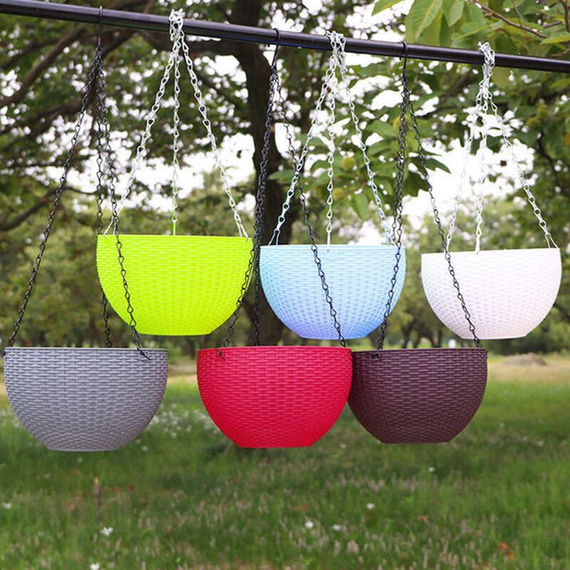 1db Függő cserepes gyanta Virág kosár Virágtartó Gondola Lakásdekoráció Countyard Garden Outdoor Supps
