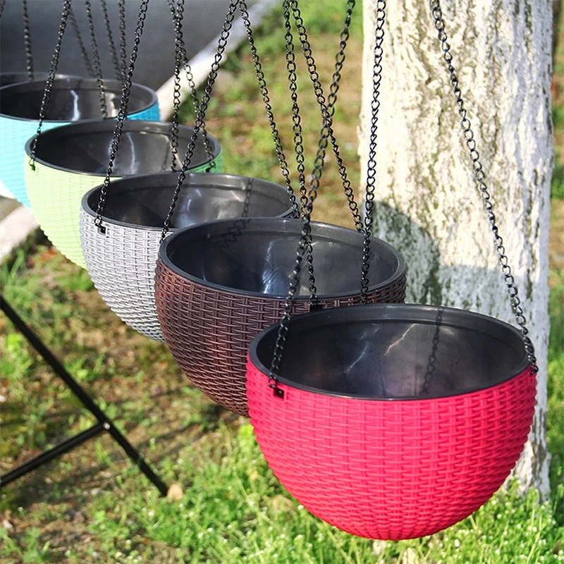 1db Függő cserepes gyanta Virág kosár Virágtartó Gondola Lakásdekoráció Countyard Garden Outdoor Supps