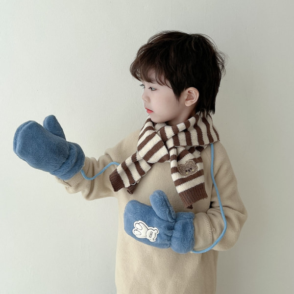 Aplicație din lână și mănuși cu șireturi pentru băieți și fete