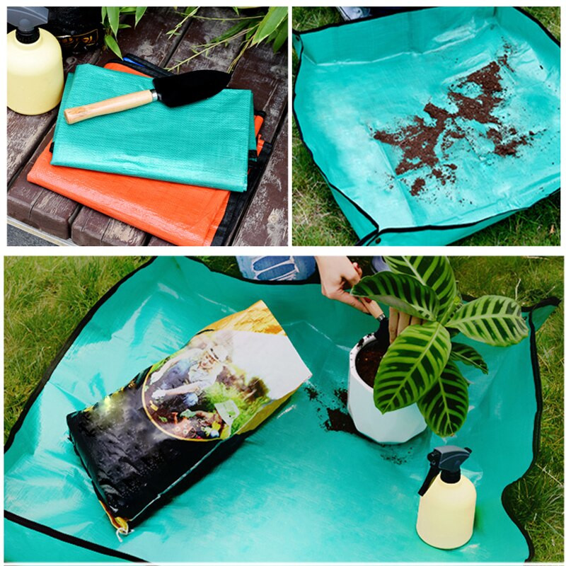 Covoraș pătrat pentru plante de grădinărit de 50/75 cm, impermeabil, îngroșat, tăvi de transplant de interior, grădină, bricolaj, bonsai, covorașe pentru ghiveci, prelată durabilă