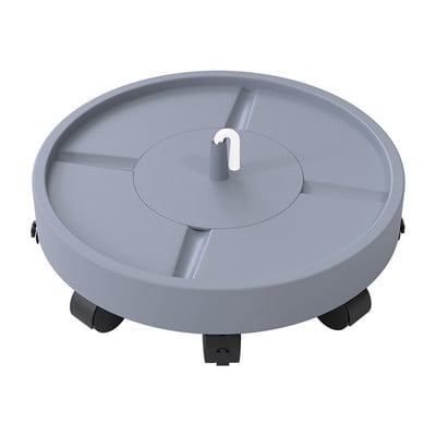 Tavă rotundă pentru ghiveci pentru flori, fier forjat, 8 roți, ghiveci pentru flori, ghiveci, cărucior, suport pentru suport pentru grădină