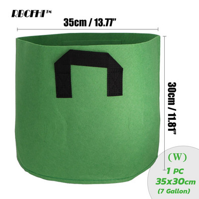 1/2/3/5/7/10 gallon növénytermesztő zsákok virágzöldség levegőztetés ültető edény konténer Kertészeti növénytasak fogantyúval