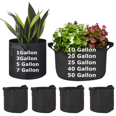 Felt Plant Grow Bags Fabric Grow Pots Φράουλα Λαχανικά Φύτευση Γλάστρες Φύτευση λουλουδιών Δοχεία Φύτευσης λουλουδιών Εργαλεία κήπου σπιτιού