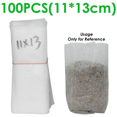 50-100 vnt sodinukų auginimo maišelių audinys augalams Biologiškai skaidus neaustiniai daigynų krepšiai vazonai Ekologiškas vėdinimas šiltnamis