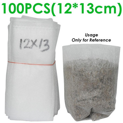 50-100 vnt sodinukų auginimo maišelių audinys augalams Biologiškai skaidus neaustiniai daigynų krepšiai vazonai Ekologiškas vėdinimas šiltnamis