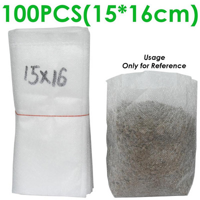 50-100 vnt sodinukų auginimo maišelių audinys augalams Biologiškai skaidus neaustiniai daigynų krepšiai vazonai Ekologiškas vėdinimas šiltnamis