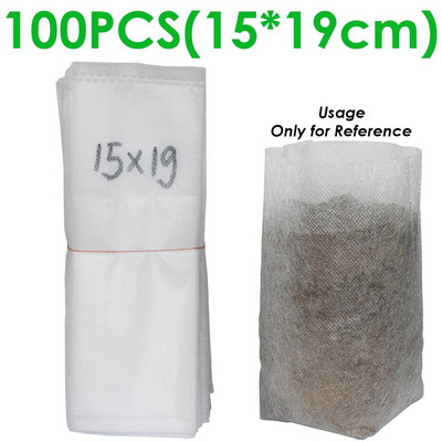 50-100 vnt sodinukų auginimo maišelių audinys augalams Biologiškai skaidus neaustiniai daigynų krepšiai vazonai Ekologiškas vėdinimas šiltnamis