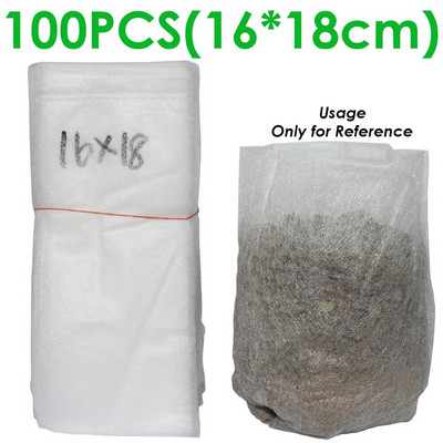 50-100 vnt sodinukų auginimo maišelių audinys augalams Biologiškai skaidus neaustiniai daigynų krepšiai vazonai Ekologiškas vėdinimas šiltnamis