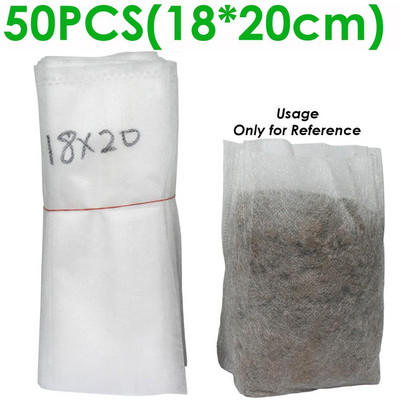 50-100 vnt sodinukų auginimo maišelių audinys augalams Biologiškai skaidus neaustiniai daigynų krepšiai vazonai Ekologiškas vėdinimas šiltnamis