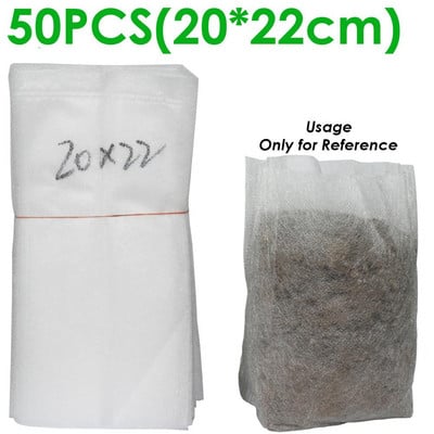 50-100 vnt sodinukų auginimo maišelių audinys augalams Biologiškai skaidus neaustiniai daigynų krepšiai vazonai Ekologiškas vėdinimas šiltnamis