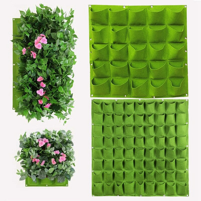 Hanging Grow Bag Vertical Garden Grow Pot Plant Pot Garden Grow Bag Hanging Pocket Flower Grow Bag Felt Grow Bag Διακόσμηση σπιτιού