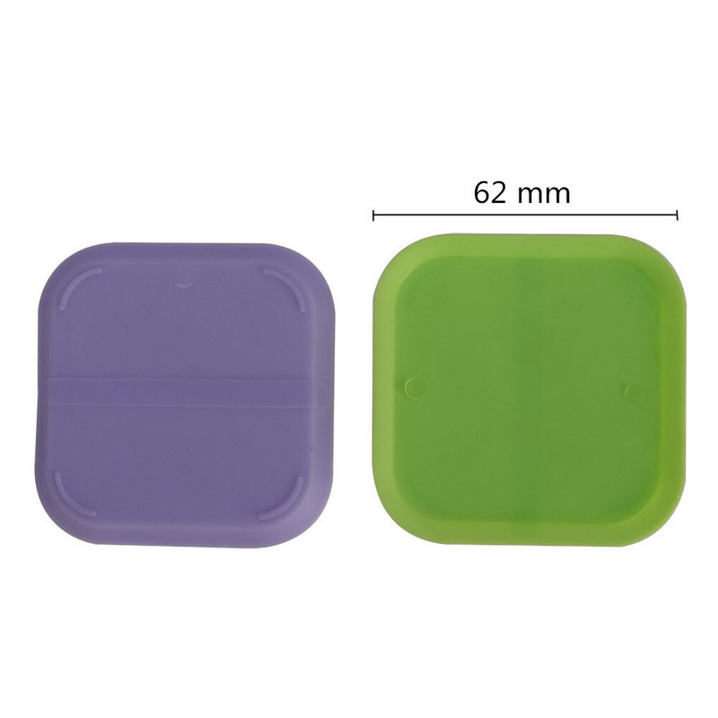 100 buc ghivece farfurii de bază pătrate acasă, grădină, birou, balcon, tăvi din plastic, 6 cm x 6 cm, șasiu pentru ghiveci mici colorate