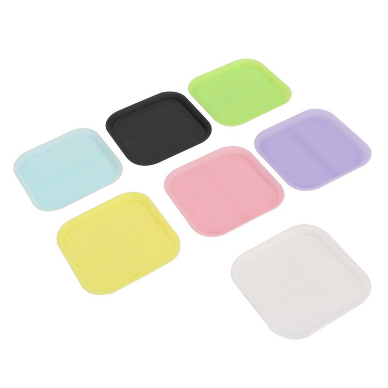 100 buc ghivece farfurii de bază pătrate acasă, grădină, birou, balcon, tăvi din plastic, 6 cm x 6 cm, șasiu pentru ghiveci mici colorate