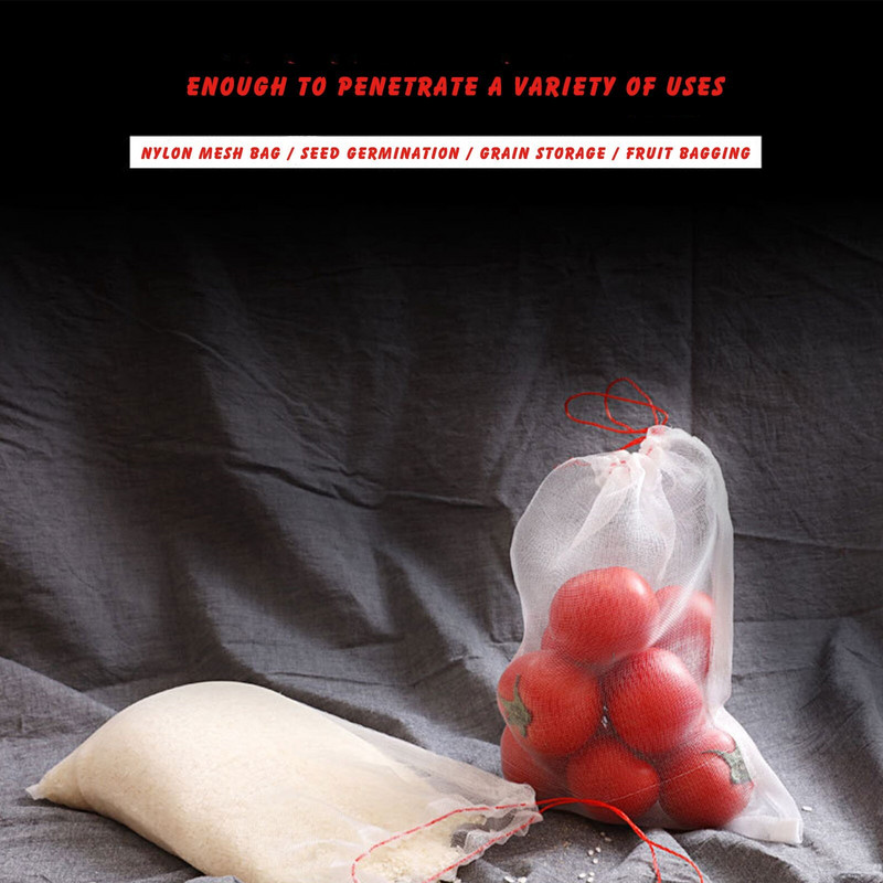 100 vnt. nailoniniai vaisiai apsauginiai maišeliai Augalų Daržovių Daugkartinio naudojimo tinklinis maišelis Vynuogės Obuoliai Kenkėjų kontrolė Kovos su paukščiais sodo reikmenys